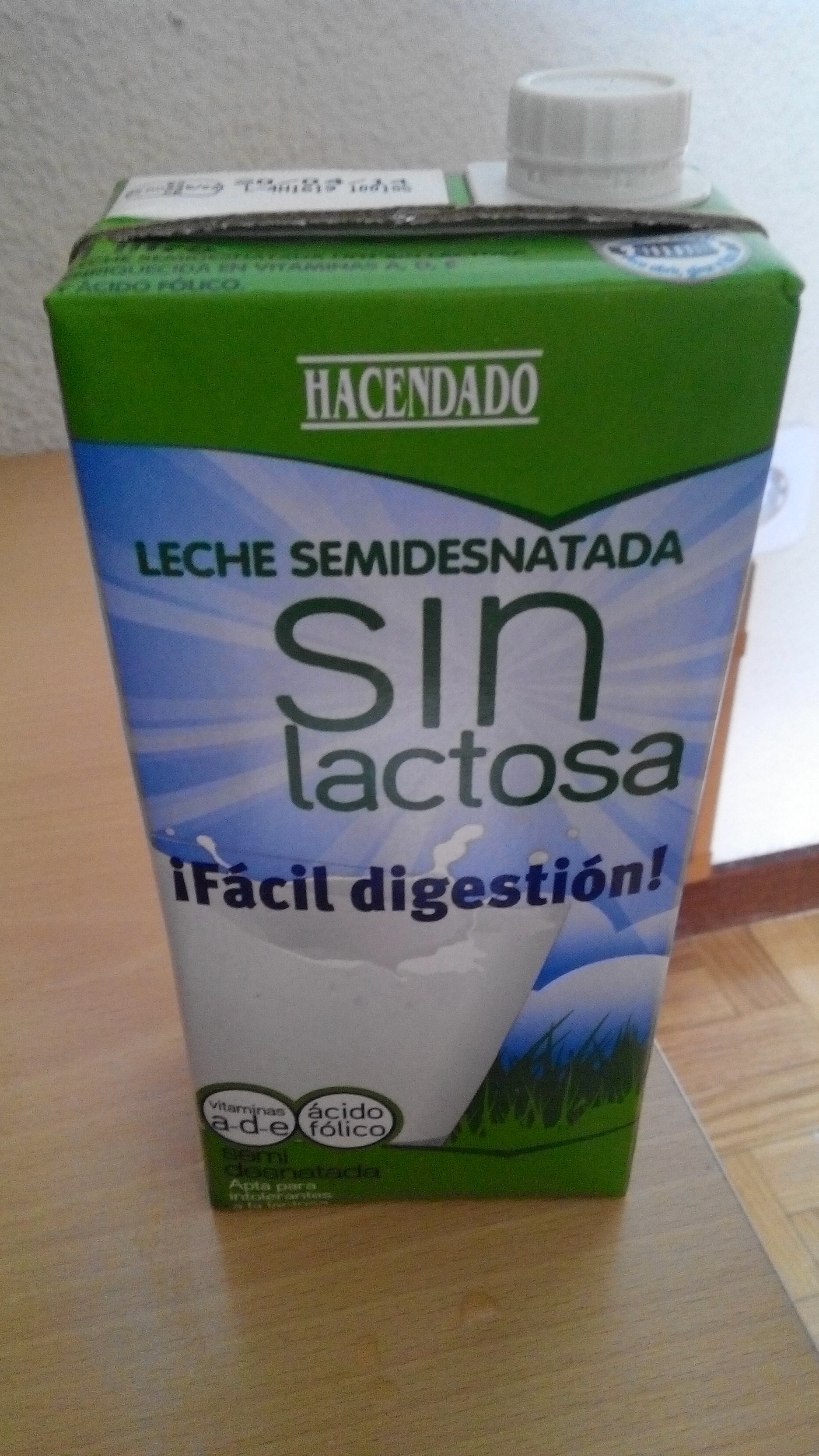 leche sin lactosa hacendado